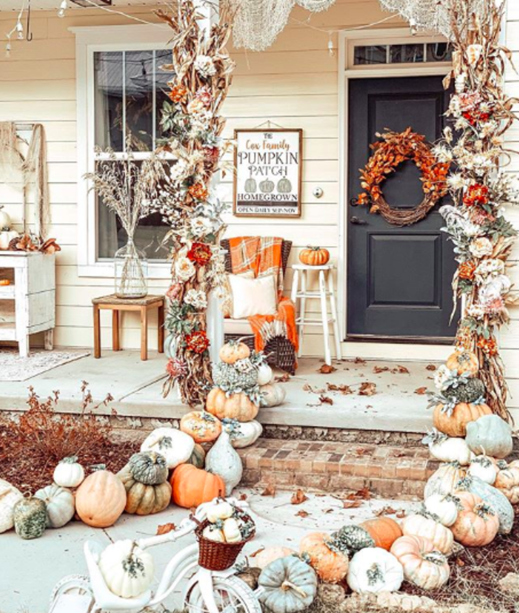 Images Of Front Porches Decorated For Fall | Shelly Lighting