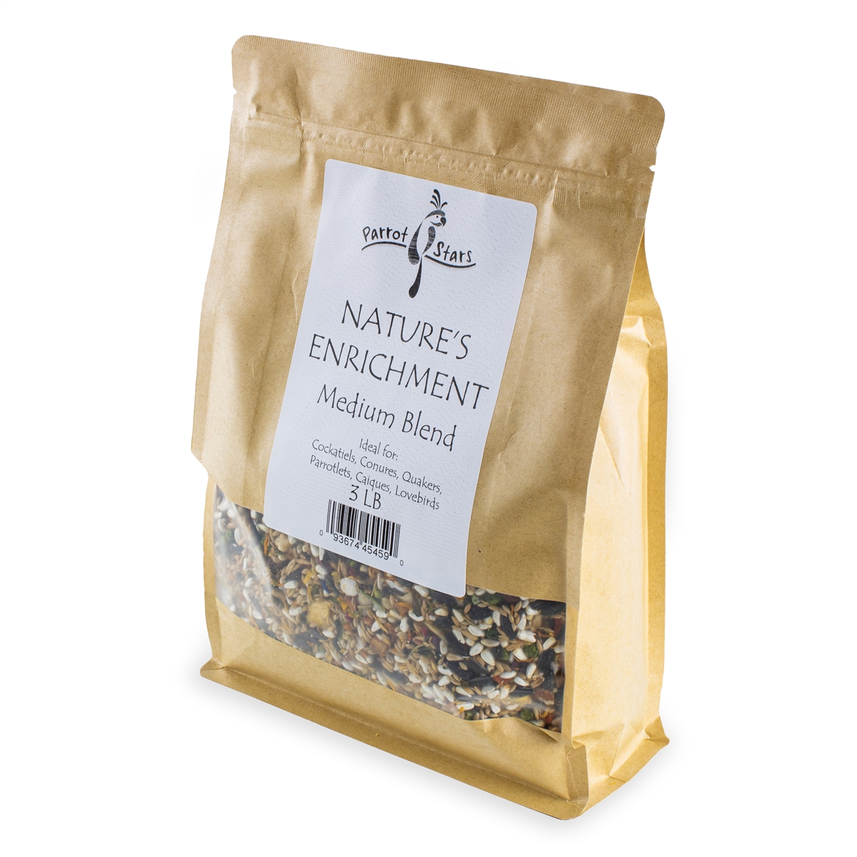 #1004 Aria Nature's Enrichment High Variety Seed Blend - Medium Parrots - 3lb