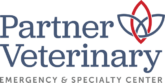 blue red and grey partner veterinary logo