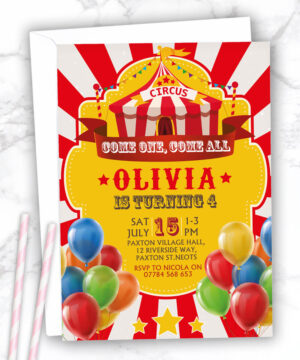 Circus Party Invitation