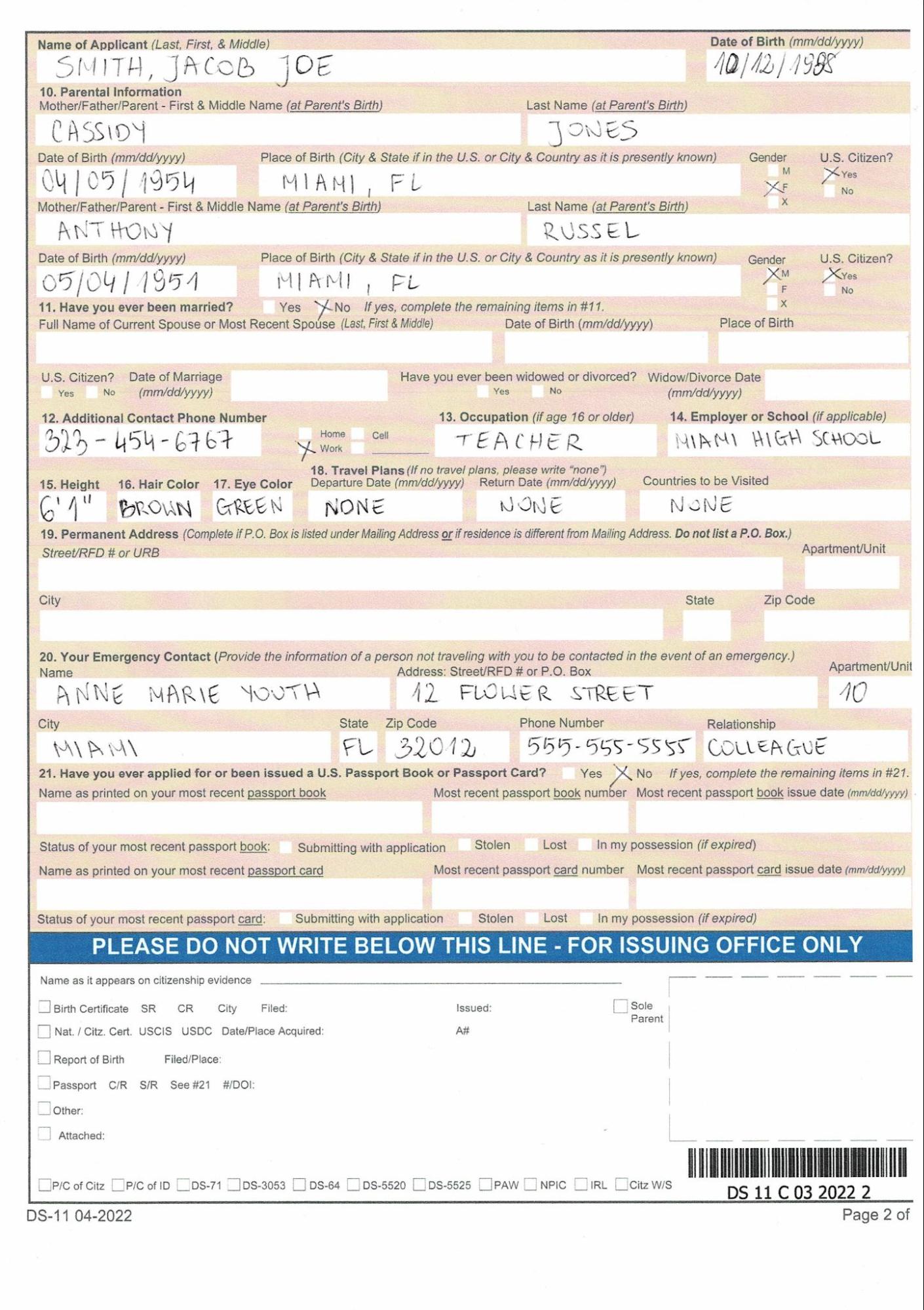 DS-11 Passport Form: First Time And Renewals, 57% OFF