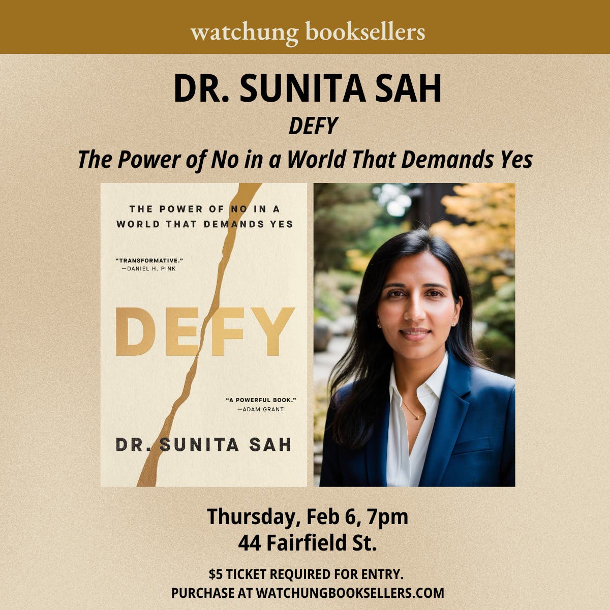 Watchung Booksellers Hosts Dr. Sunita Sah and Elizabeth Mendez Berry