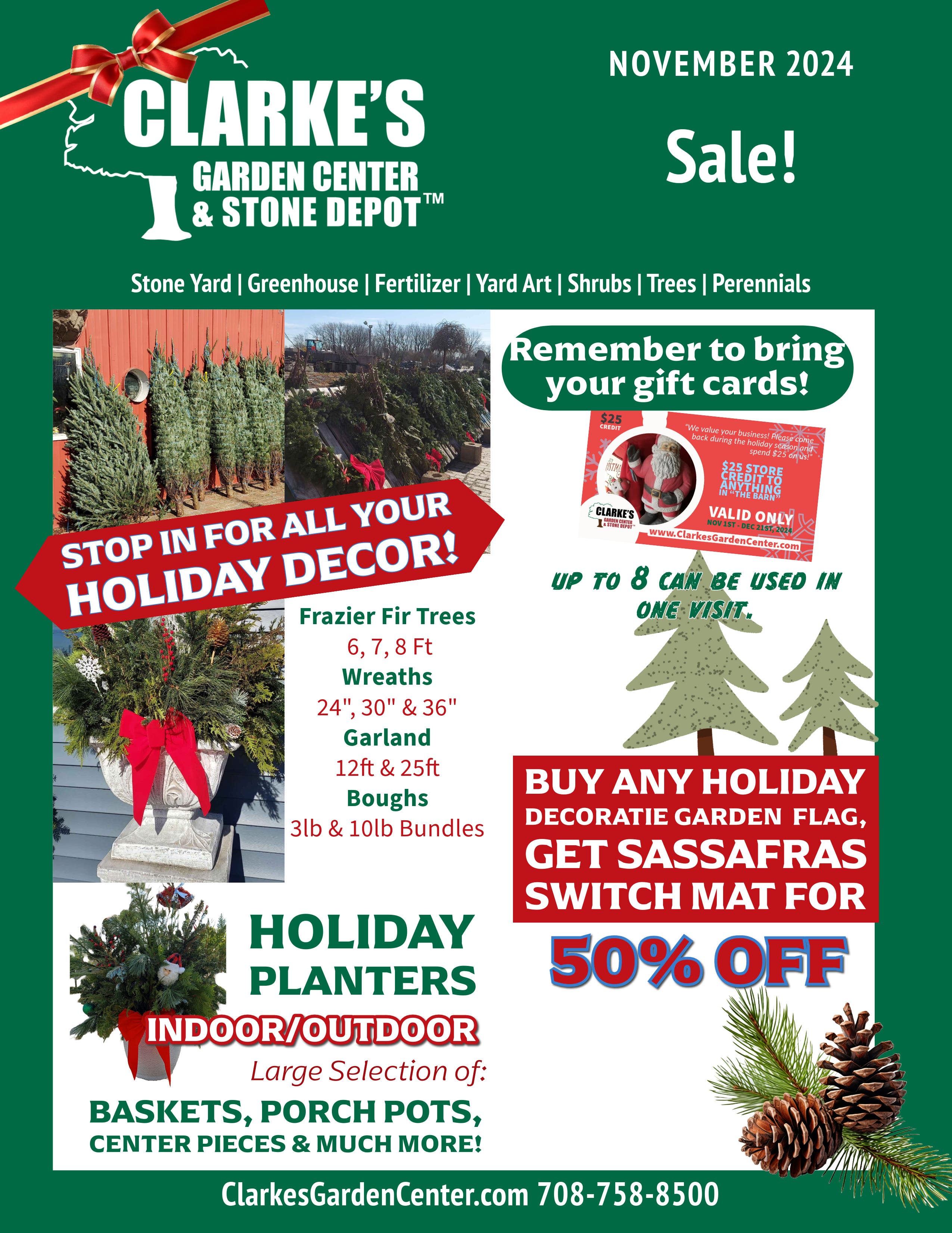 November Sales Flyer is here!  Visit Clarke's Garden Center today!