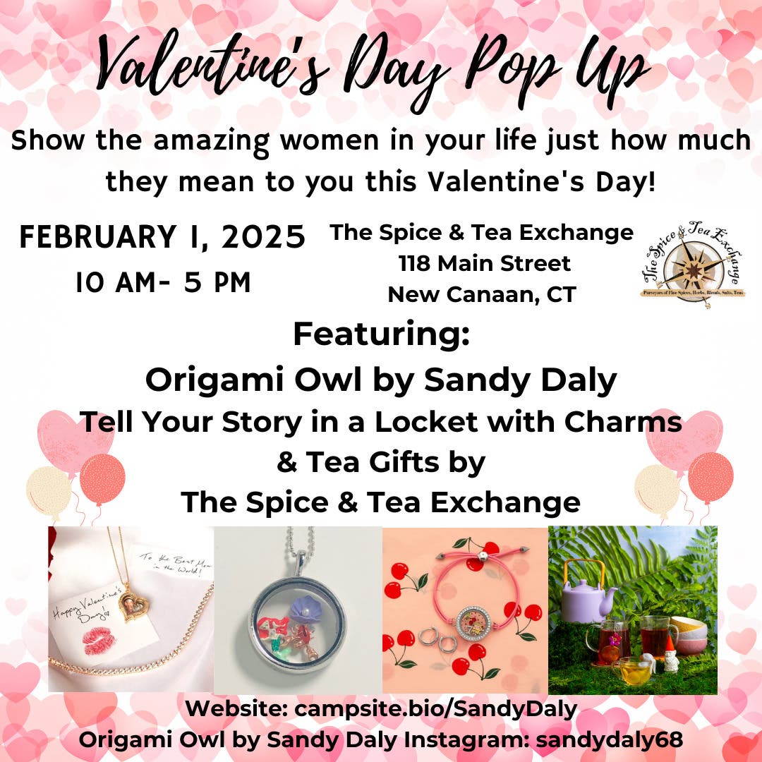 Valentine's Day Pop Up Featuring Origami Owl by Sandy Daly