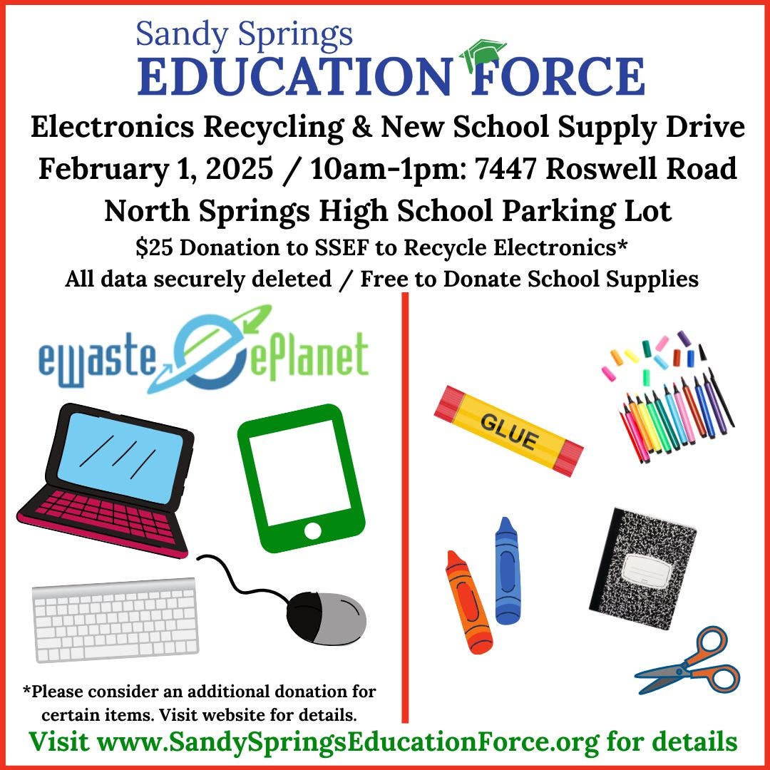 Electronics Recycling & New School Supply Drive