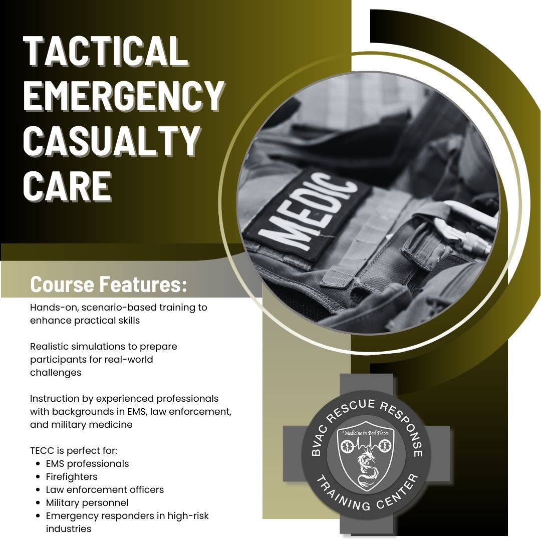 Tactical Emergency Casualty Care (TECC) 2 Day Course 