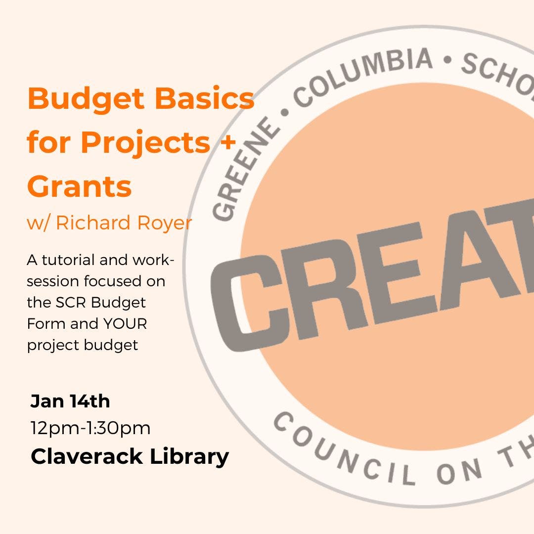 CREATE FREE Workshop: Budget Basics for Projects + Grants