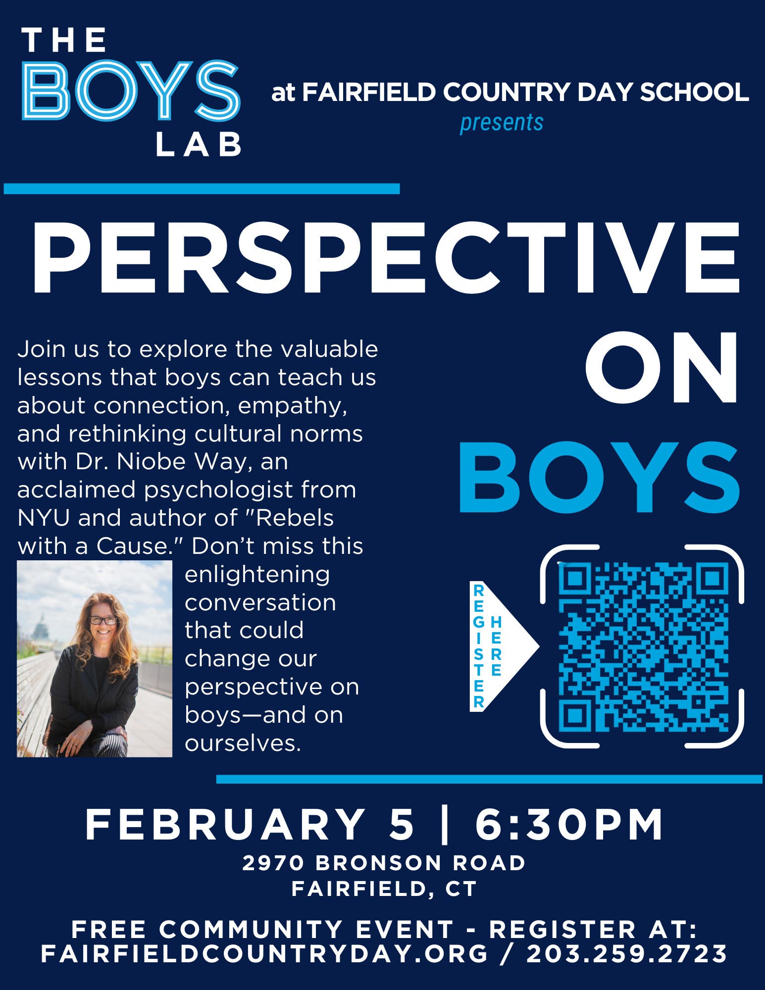 Free Event - FCDS Speaker Series on Perspective on Boys with Dr. Niobe Way