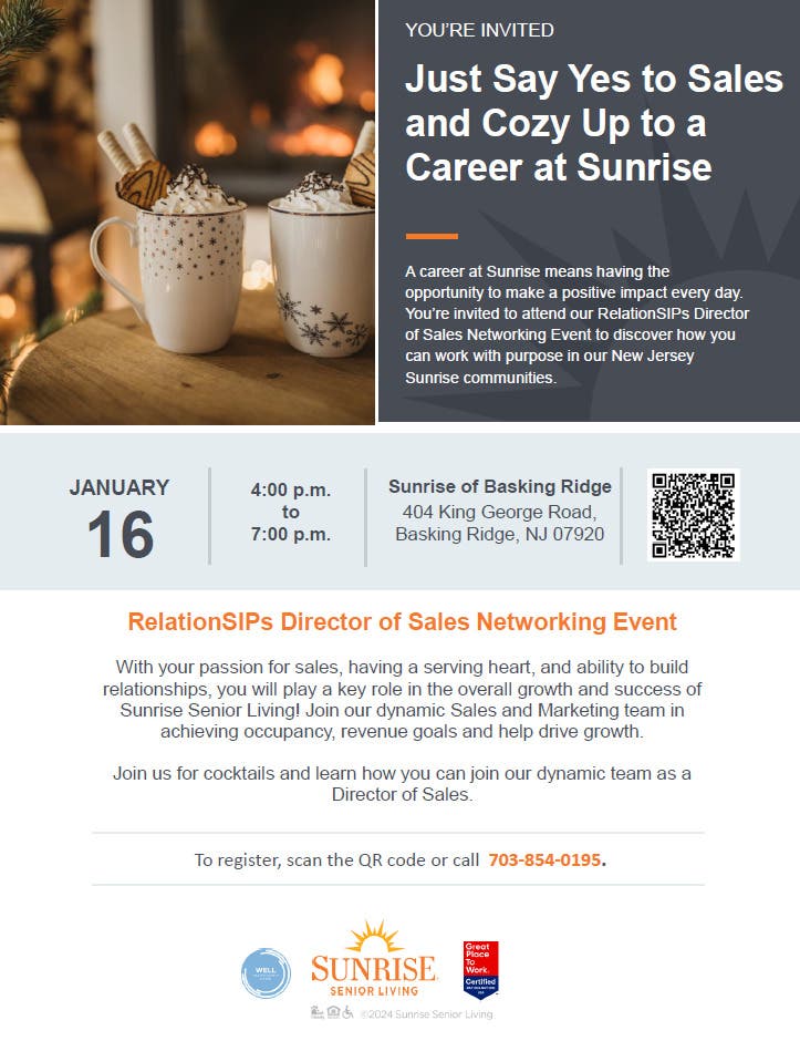 Director of Sales Networking Event! Join us on Thursday, January 16th!