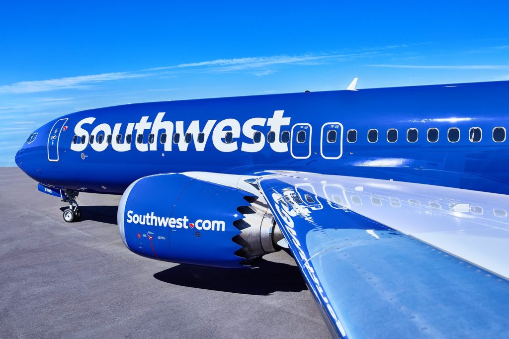 A Southwest Airlines 737 MAX 8