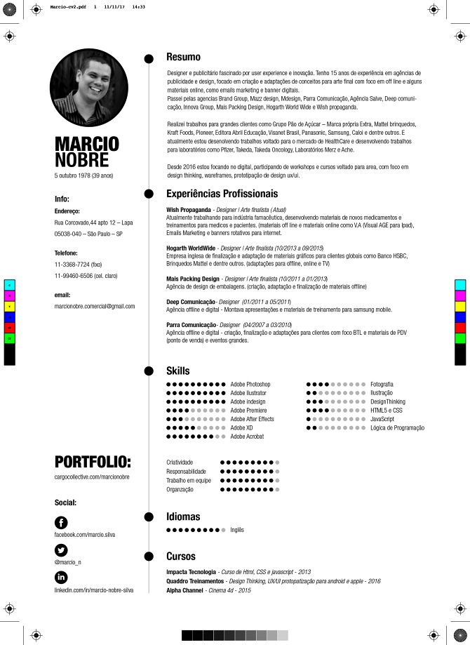 Meu CV completo - marcionobre