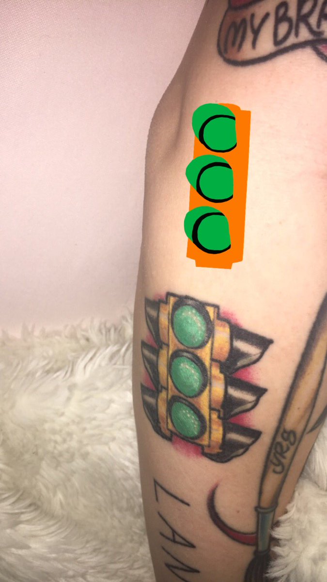 Traffic light tattoo by Puff Channel  Tattoogridnet