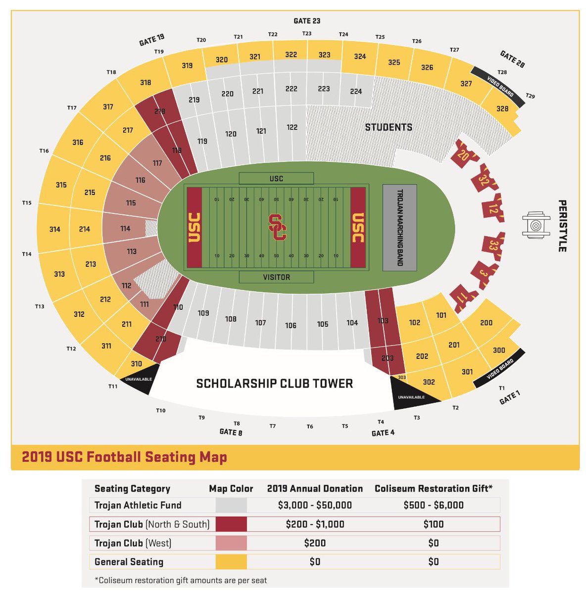 La Coliseum Seating Chart With Seat Numbers | Portal.posgradount.edu.pe