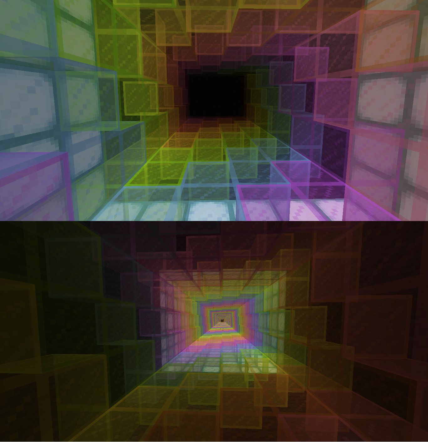 Minecraft Creations Twitterissa Stained Glass Blocks Make Some Awesome Looking Minecraft Tunnels Picture By Fraglelag T Co Sdgbehwt6a Twitter