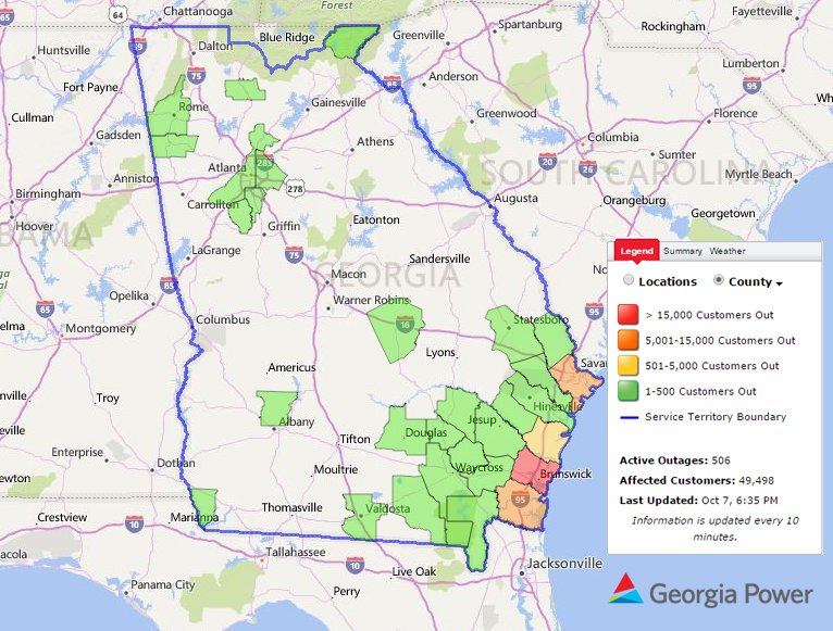 Georgia Power Outage Map - Wilow Kaitlynn