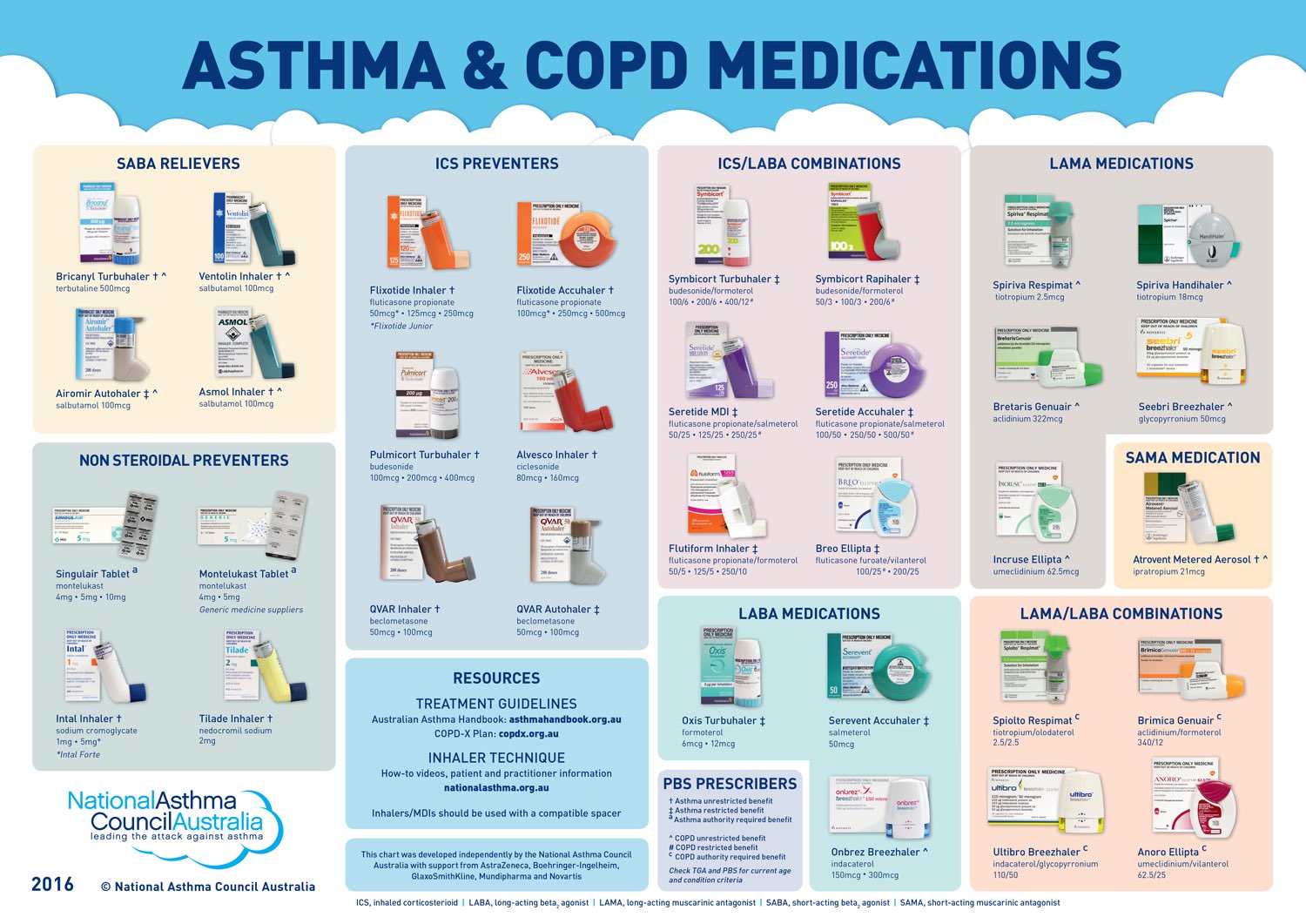 Allergy Asthma Network Inhaler Chart