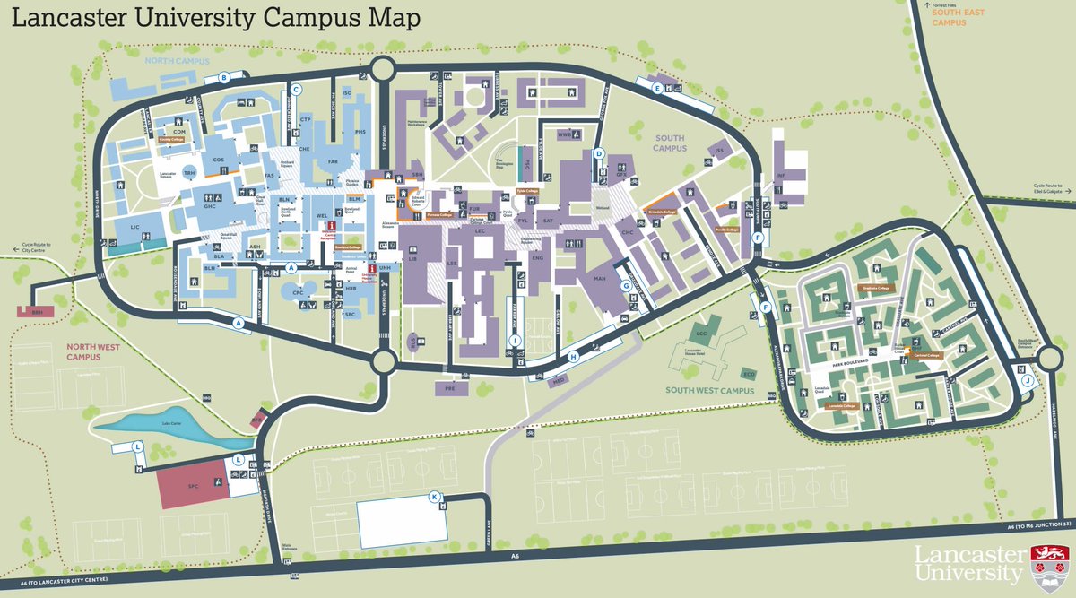 Lancaster University Campus Map