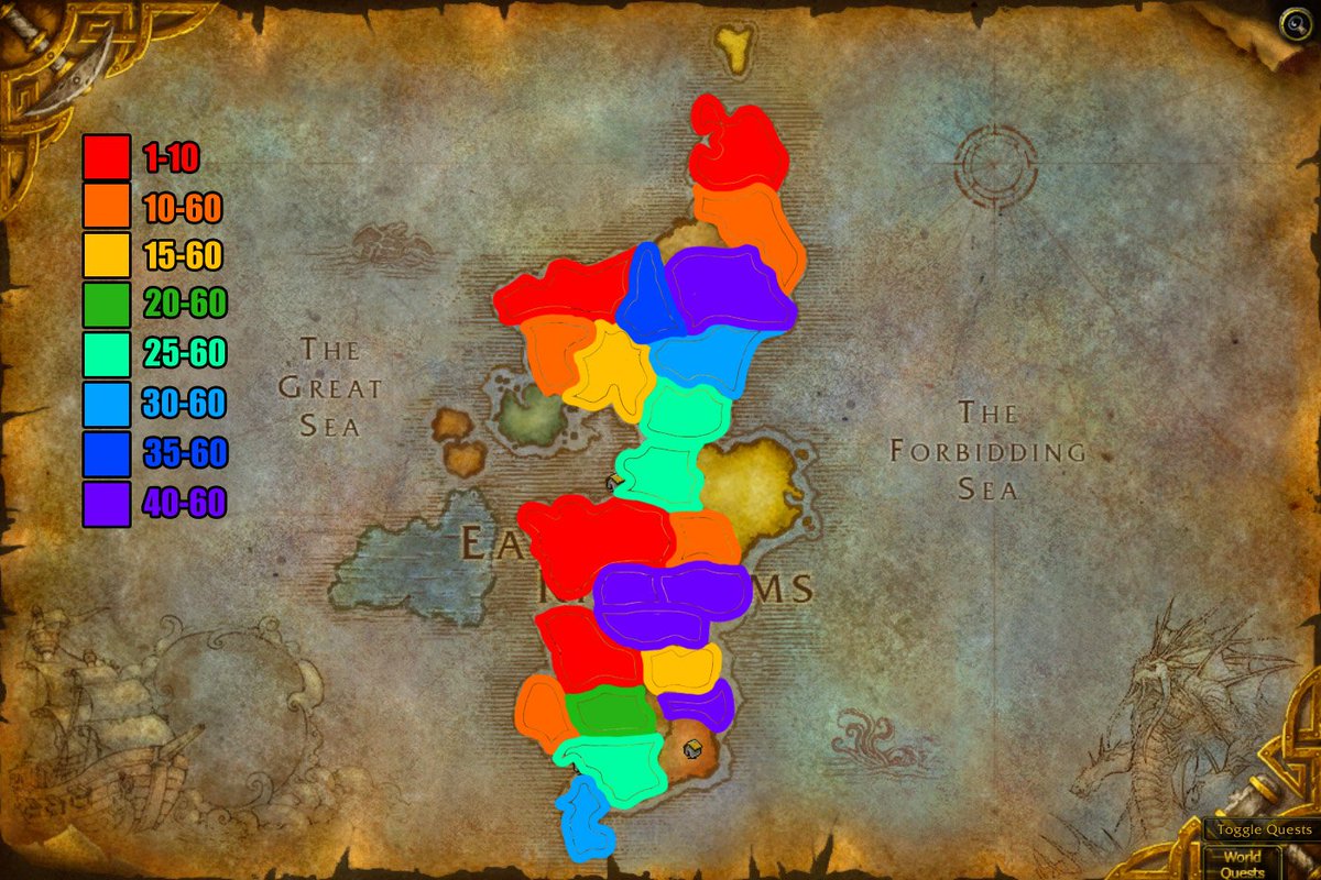 Wow Classic Map With Levels