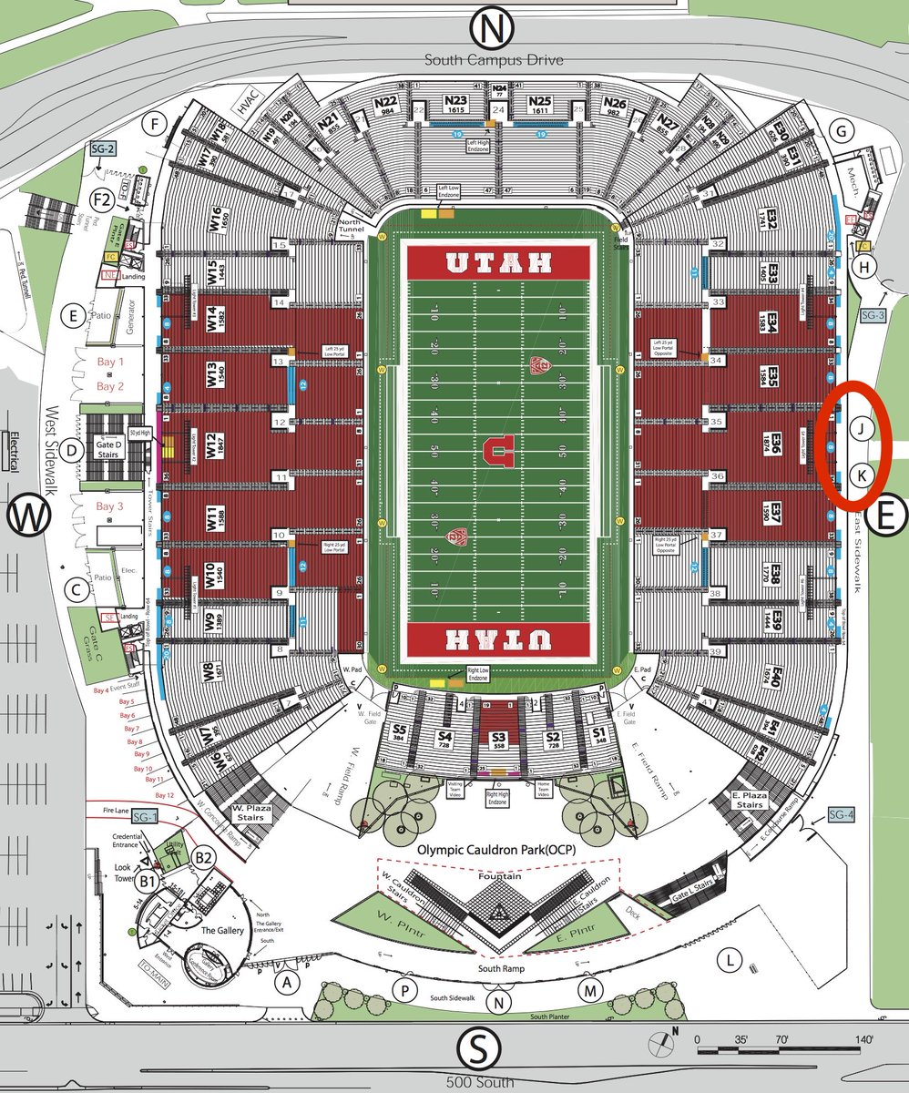 Rice Eccles Stadium Map