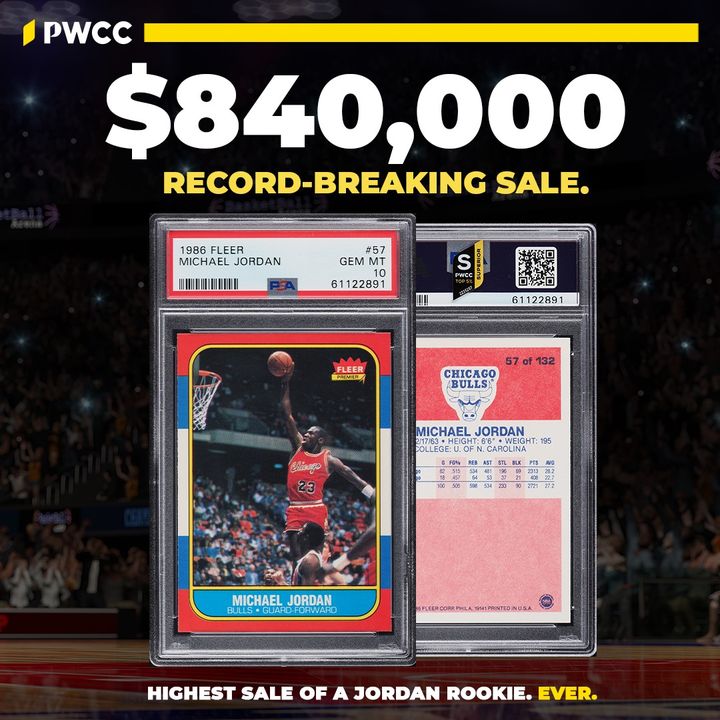 PWCC On X: A Record Sale For A 1986 Fleer Michael Jordan, 42% OFF