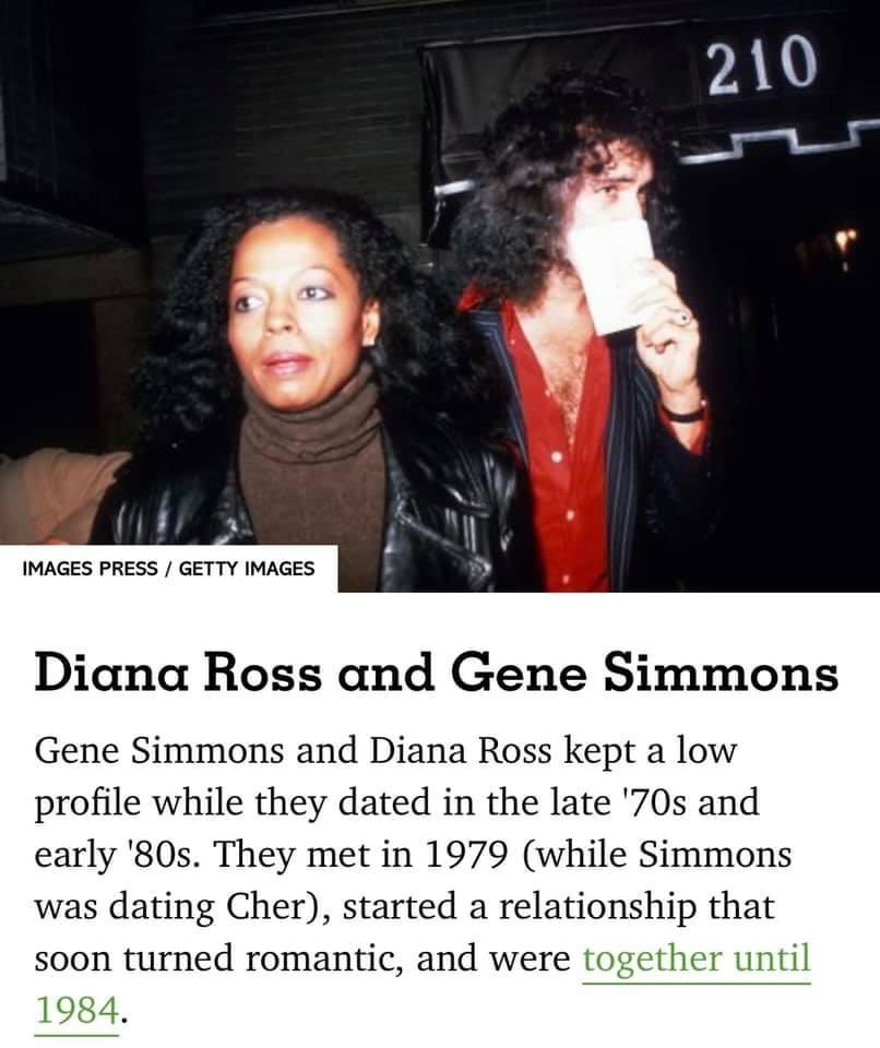 Gene Simmons And Diana Ross