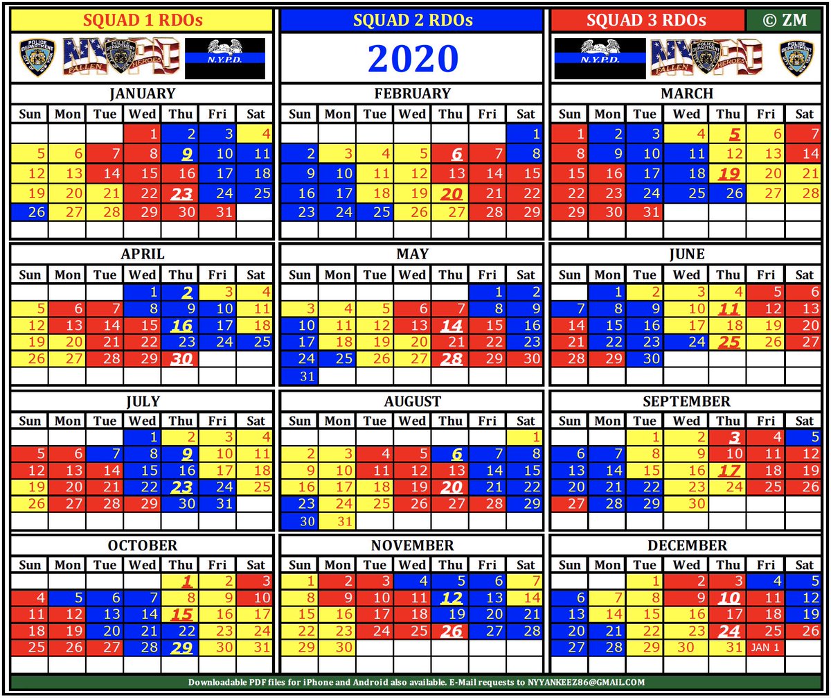 Nypd 2023 Rdo Calendar 2023 Calendar