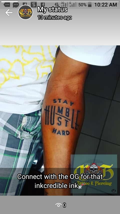 Tattoo uploaded by Kidds  Cool stay humble hustle hard tattoo  Tattoodo