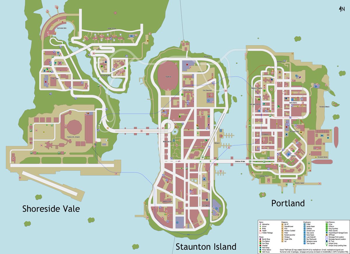 Gta Vice City Map Of Rampages