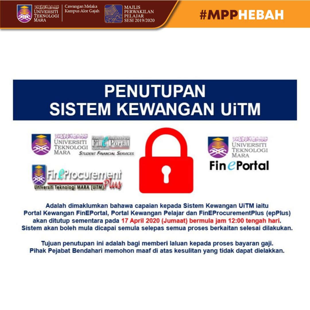 Portal kewangan pelajar uitm