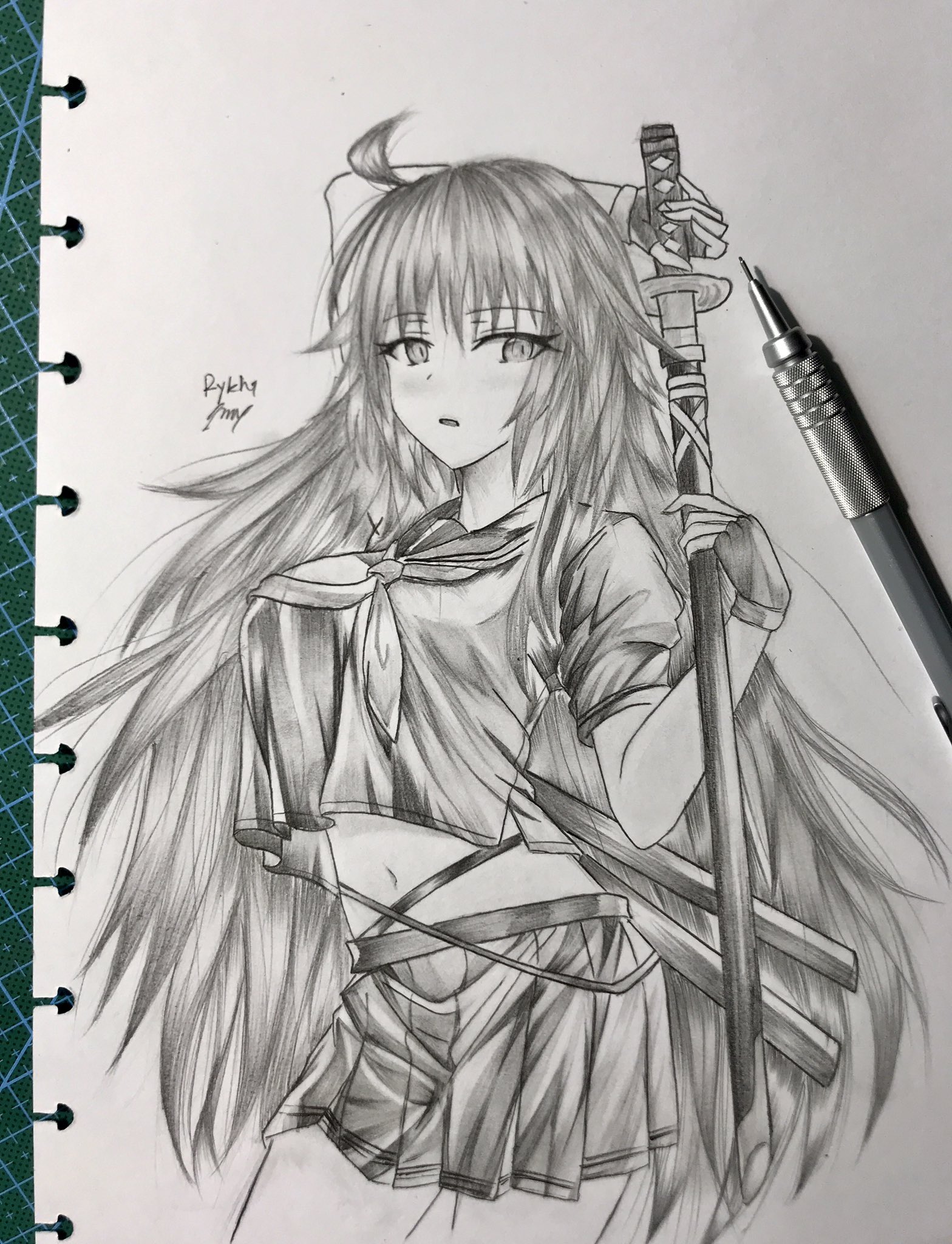 Pencil Drawings Of Anime Girls