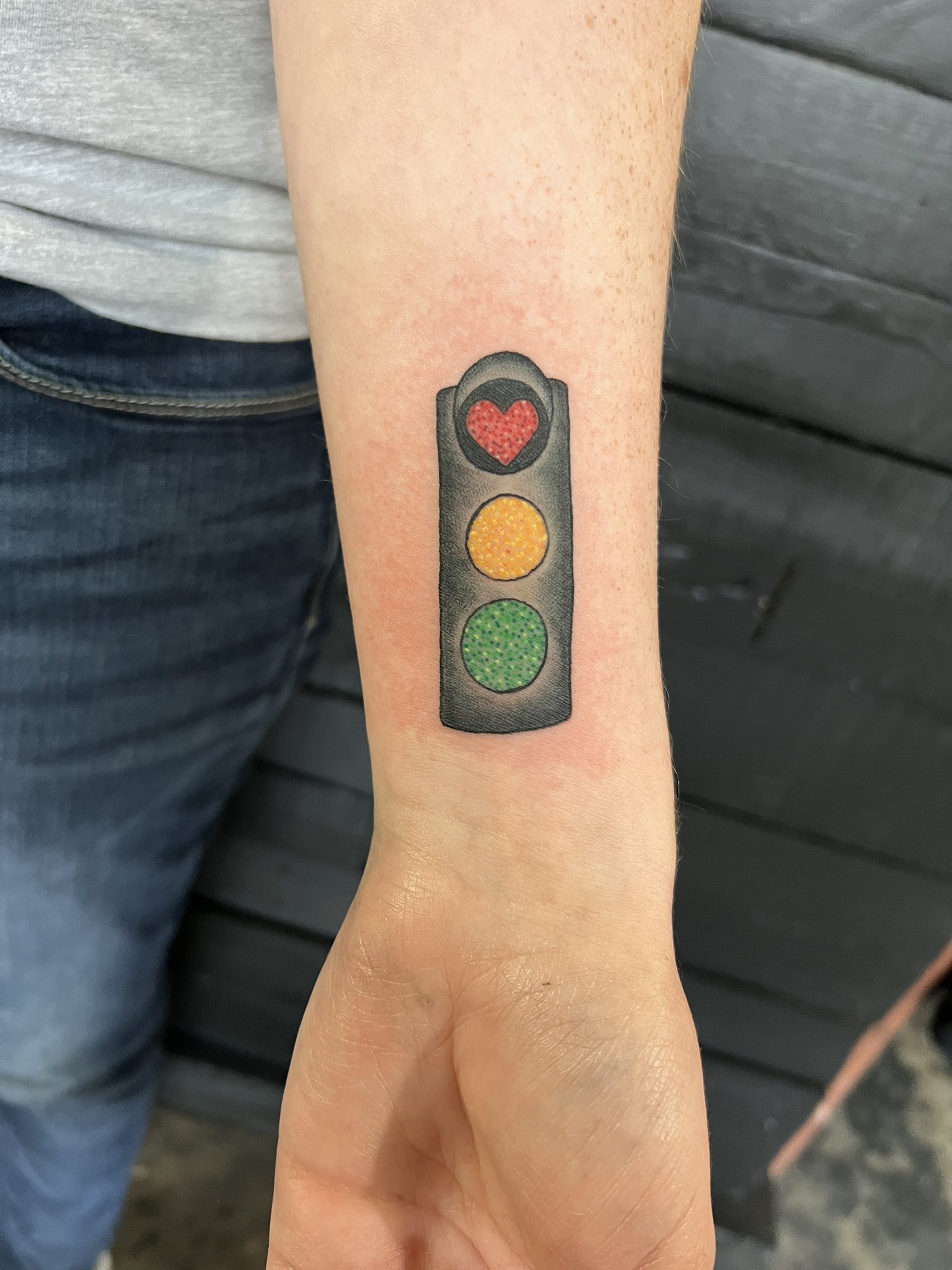 traffic light tattoo