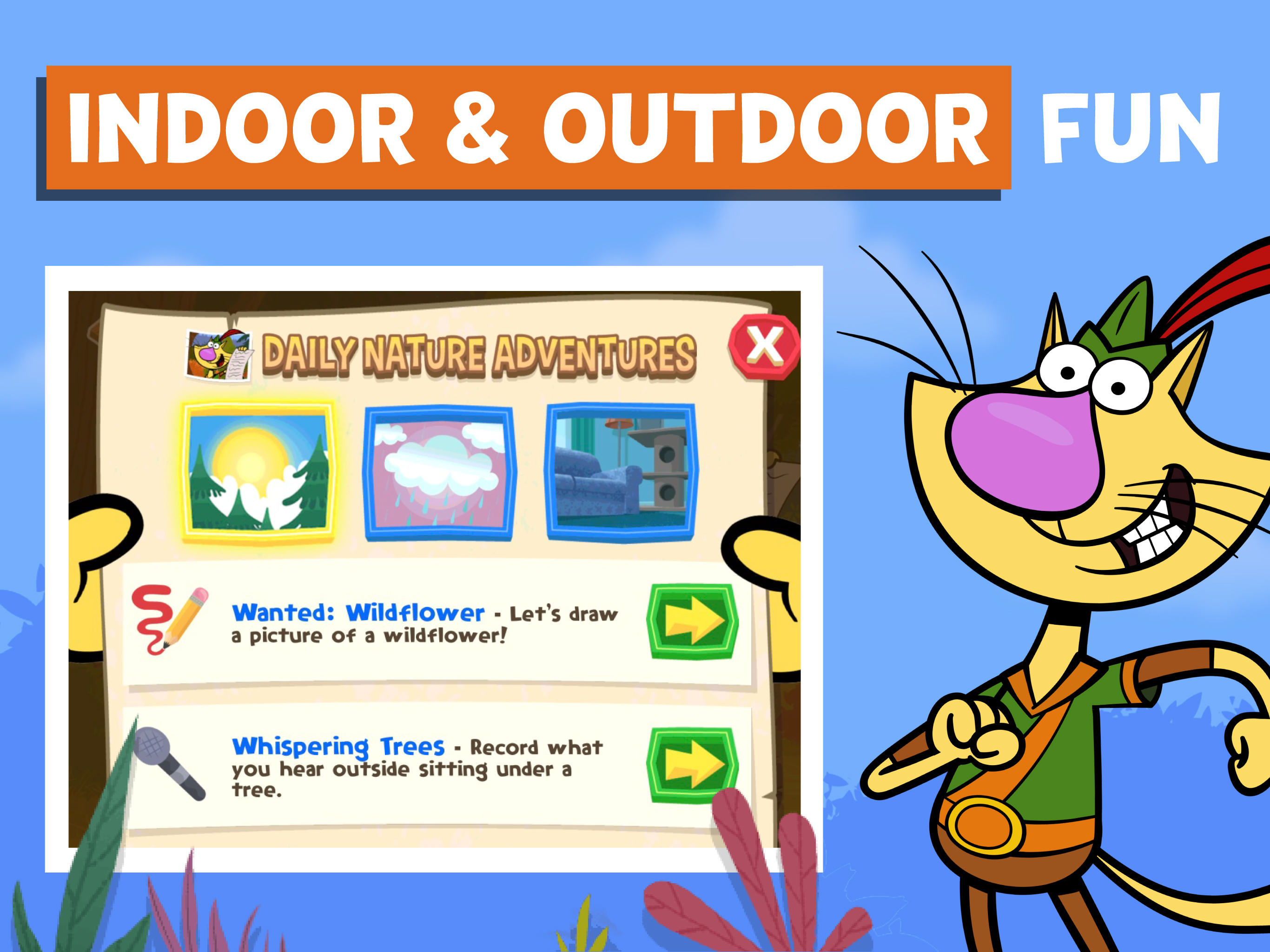 Nature Cat's Great Outdoors screenshot.