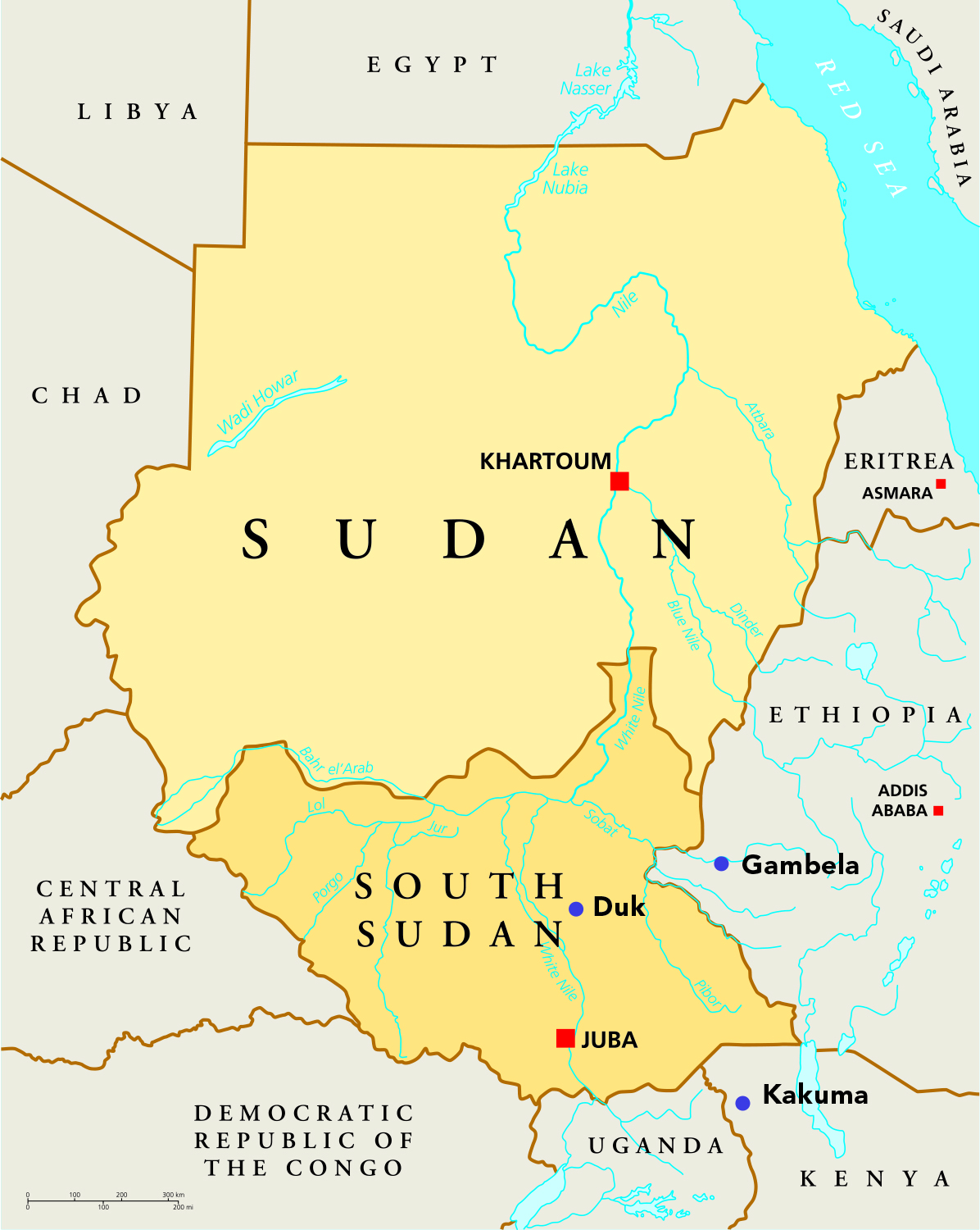 Where Is South Sudan Located On The World Map - United States Map