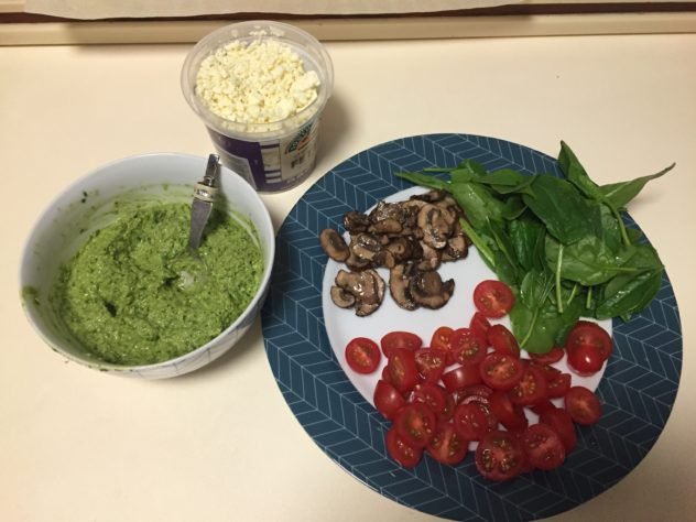 Feta Pesto Veggie Delight Pizza