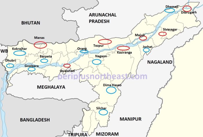 Assam Tourist Map