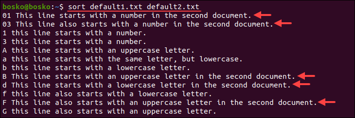 Using sort to arrange the contents of multiple files simultaneously.