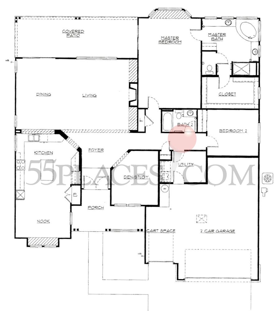 Burleson Floorplan 2288 Sq. Ft Sun City Texas 55places