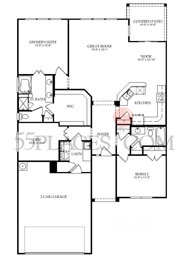 Copper Ridge Floorplan 1629 Sq. Ft Sun City Texas