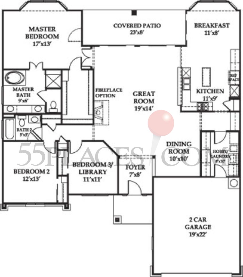 LaSalle Floorplan 2086 Sq. Ft Sun City Texas 55places