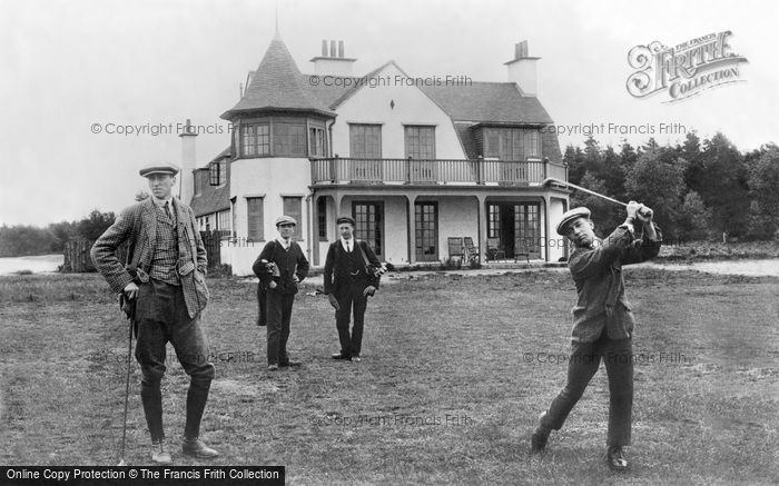 Hindhead, Golf House And George Pownall Teeing Off 1907