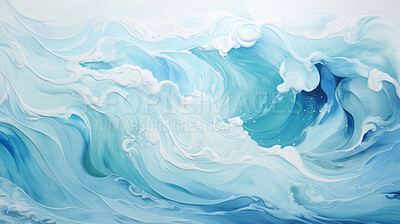 Rippling waves, dynamic flow, and aqua abstract art. Elegance, motion, and fluid design captured in a captivating depiction of water waves.