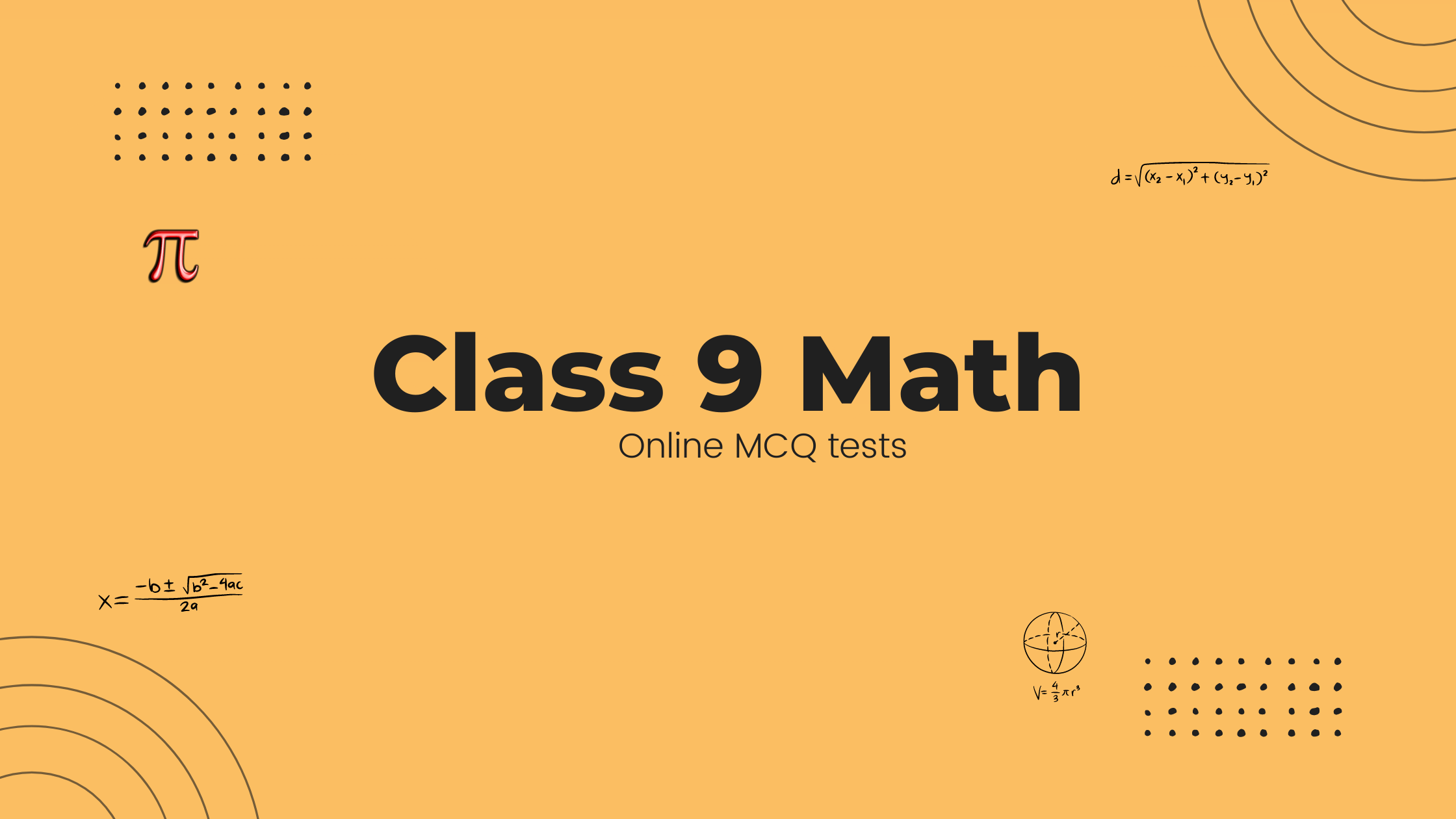 mcqs of maths for class 9 with answers