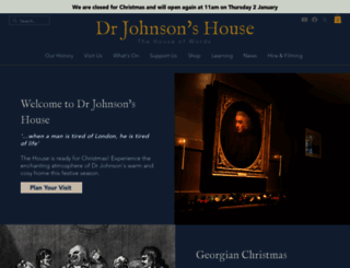 drjohnsonshouse.org screenshot