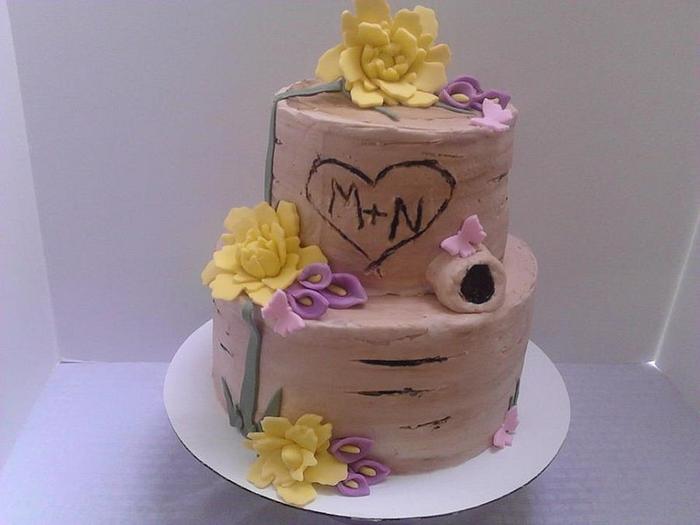 Tree Stump Wedding Cake