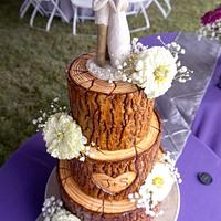 Tree Stump Wedding Cake