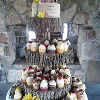 Tree Stump Wedding Cake