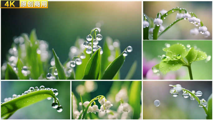 露珠 植物上的露珠 水滴 雨后