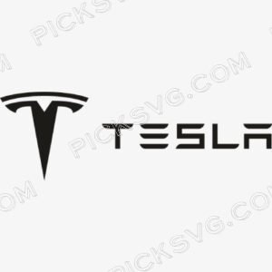 Tesla with Letter Svg