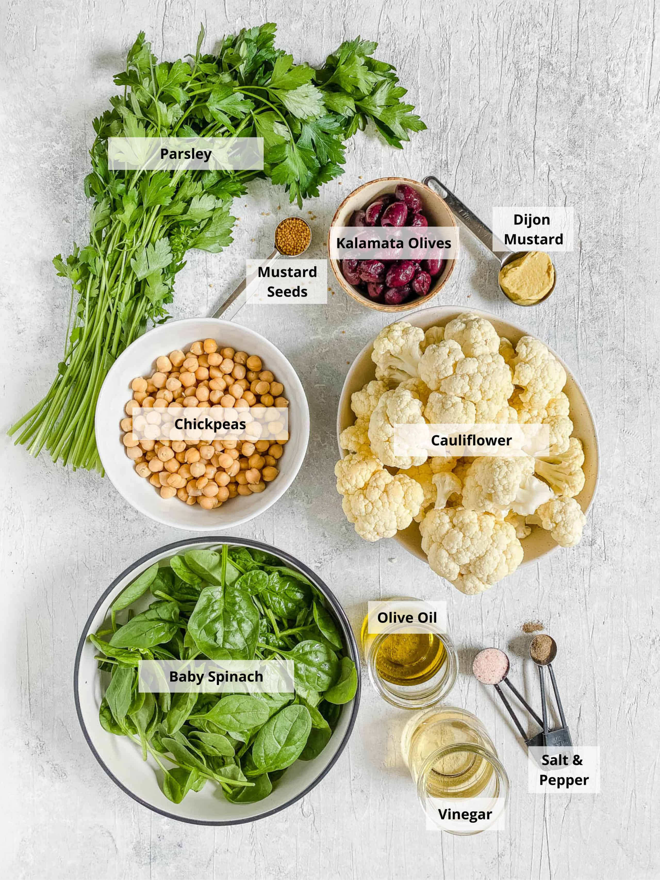 roasted cauliflower salad ingredients