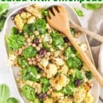 roasted cauliflower and chickpea salad